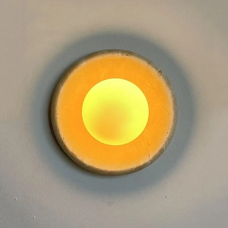 Wabi Sabi Estilo Natural Caverna Pedra Lâmpada de Parede LED Designer Francês Hotel Villa Corredor Fundo Parede Quarto Cabeceira Luz de Parede