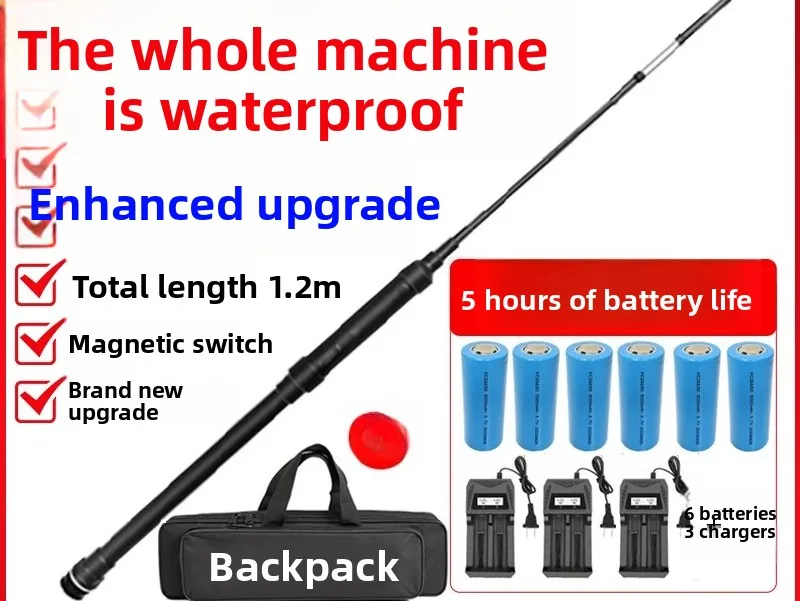 جهاز الوقاية مجموعة كاملة من معدات القضيب لتقوية قضيب الوقاية من مياه البحر والغوص وقضيب القرش المحمول القابل للطي #6