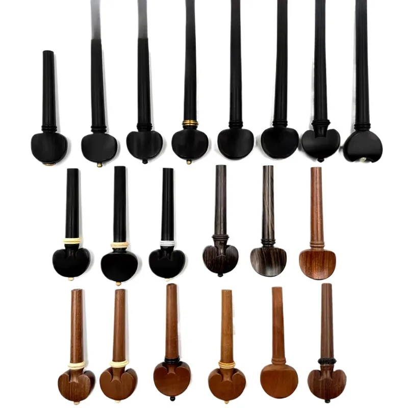 4pcs Violin Tuning Pegs for 4/4 3/4 1/2 1/4, Natural Jujube / Ebony / Rosewood Optional, Violin Replacement Fittings