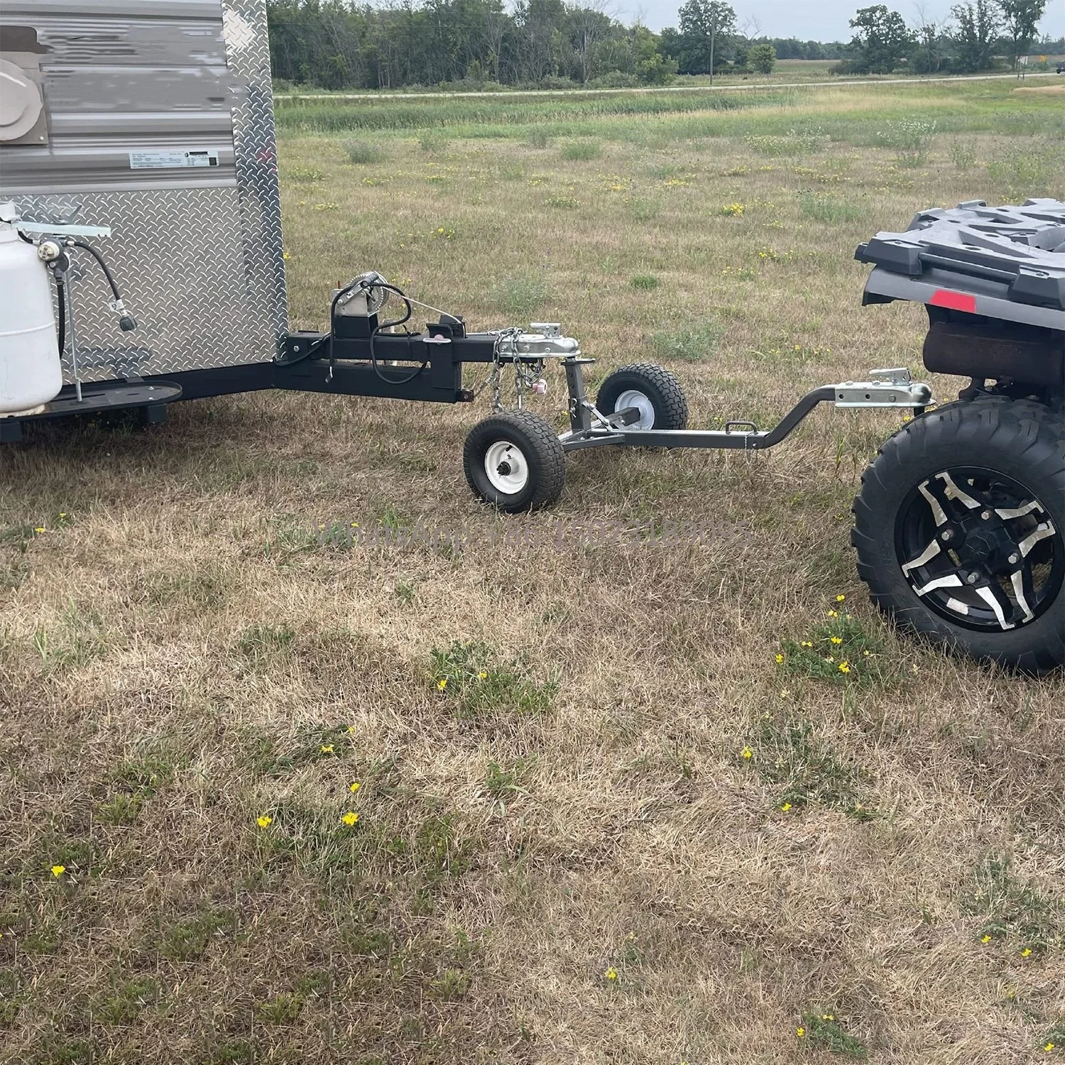 

Premium Black Two Wheeled Small Trailer Suitable for RVs, Pickups, Off-road Vehicles, Yachts, Manufacturer Direct Sales