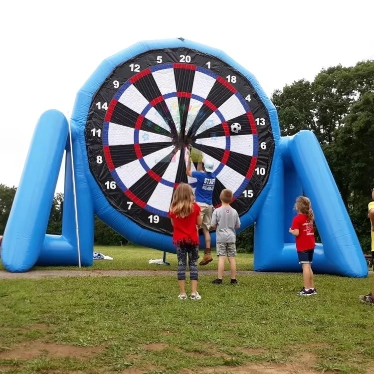 Dardo de fútbol inflable de grado comercial para niños Castillos Hinchables Deportivos juegos de tiro con objetivo de fútbol soplador de PVC diversión mar