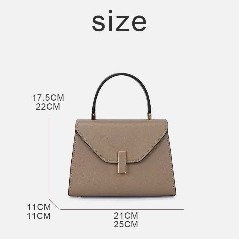 Korean Casual Bags For Women Luxury Designer Handbags And Purses 2024 New In PU Palm Texture Top Handle Lock Small Box Shoulder