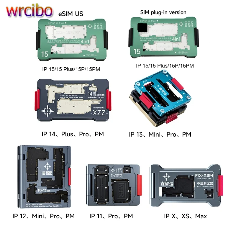 Wrcibo Motherboard Layered Tester For iPhone X-11/12/13/14/15/16 Pro MAX Logic Board Dismantle Upper/Lower Function Test Fixture