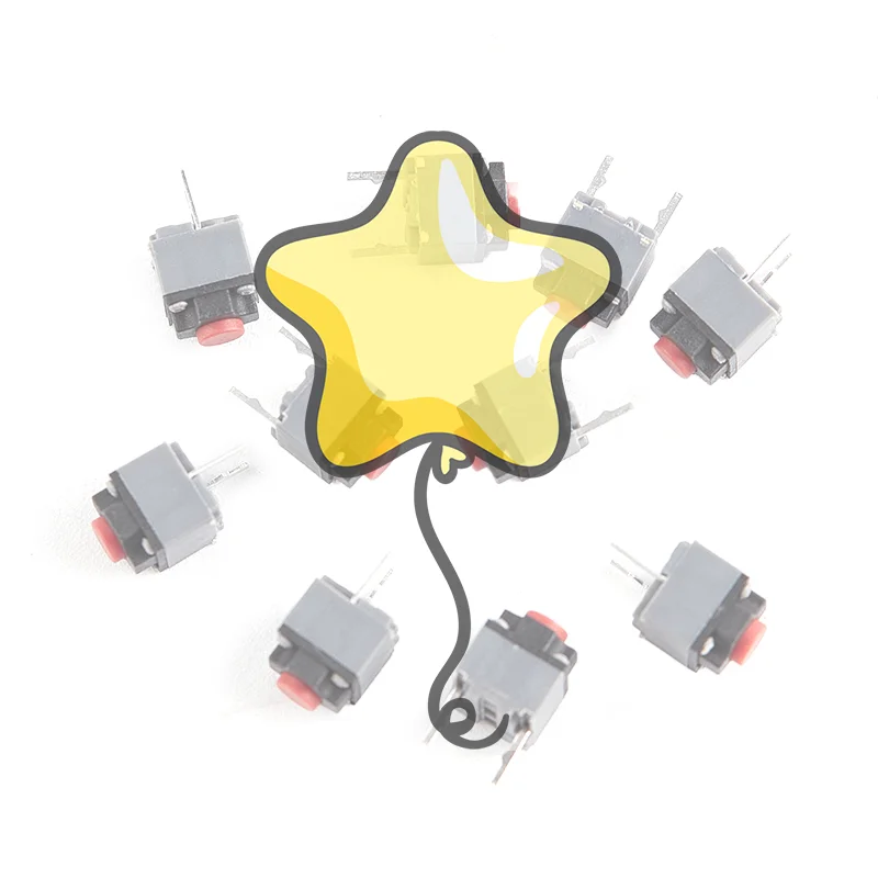 10Pcs Kailh Mute Button 6*6*7.3 Silent Switch Wireless Mouse Button Micro Switch