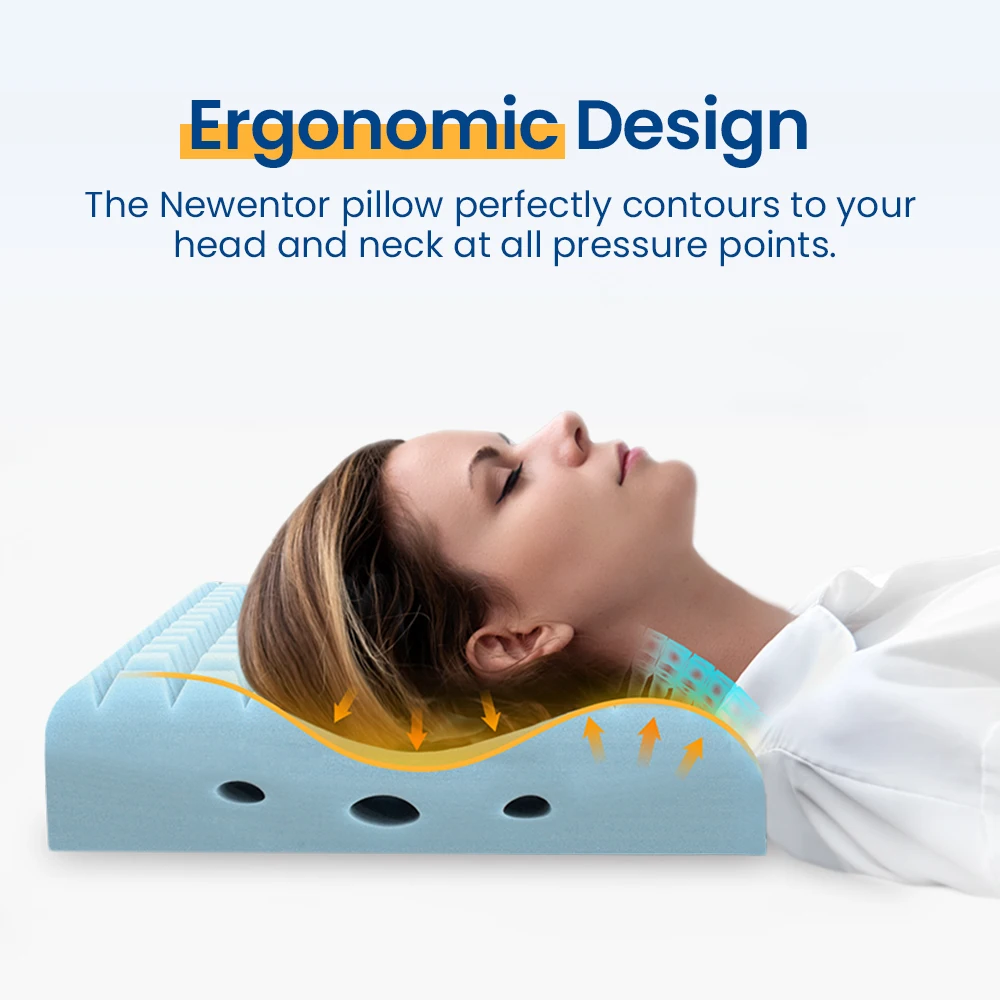 Memory Foam Pillow for Sleeping Adjustable Height Ergonomic Neck Shoulder Pain Relief Orthopedic Contour Sleeping Neck Pillow