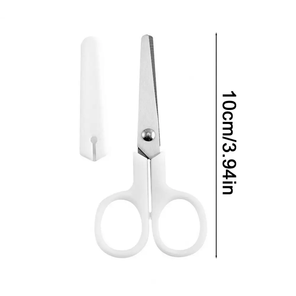 Kids Scissors with Cover, Safety Protection Design Sharp Scissors, Comfortable Grip Safety Scissors Home Craft Tools 97