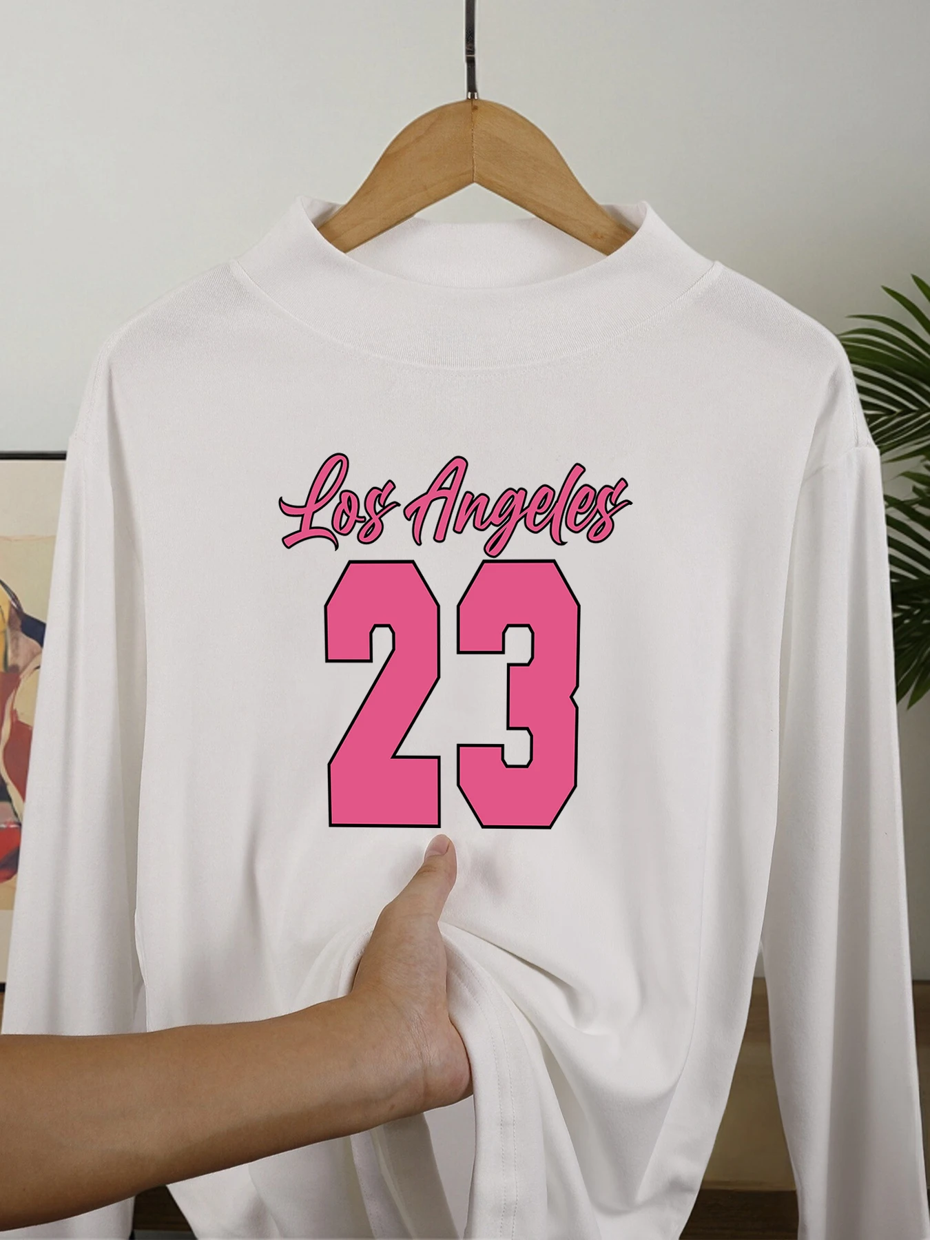 لوس أنجلوس عدد 79 رسالة يطبع البلوز الرجال الخريف وهمية الرقبة تي شيرت رشاقته لينة بلايز كل مباراة أساسيات قمصان طويلة الأكمام #1