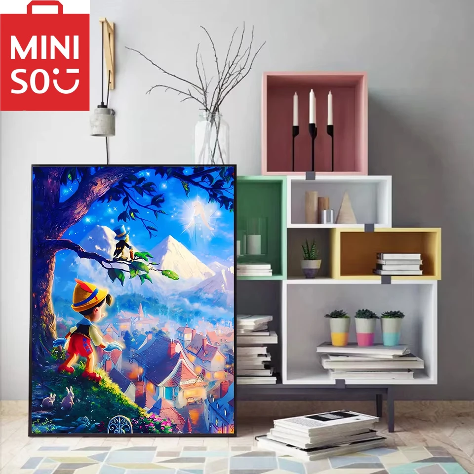 

MINISO картина маслом по номерам Дисней Пиноккио мультфильм украшение дома живопись стены спальня декор комнаты подарок рамки