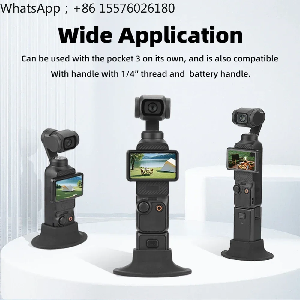 BRDRC Silicone Base For DJI Osmo Pocket 4 3 Camera Dock Desktop Anti-skid Fixed Extension Base Stand Quick Release Accessories