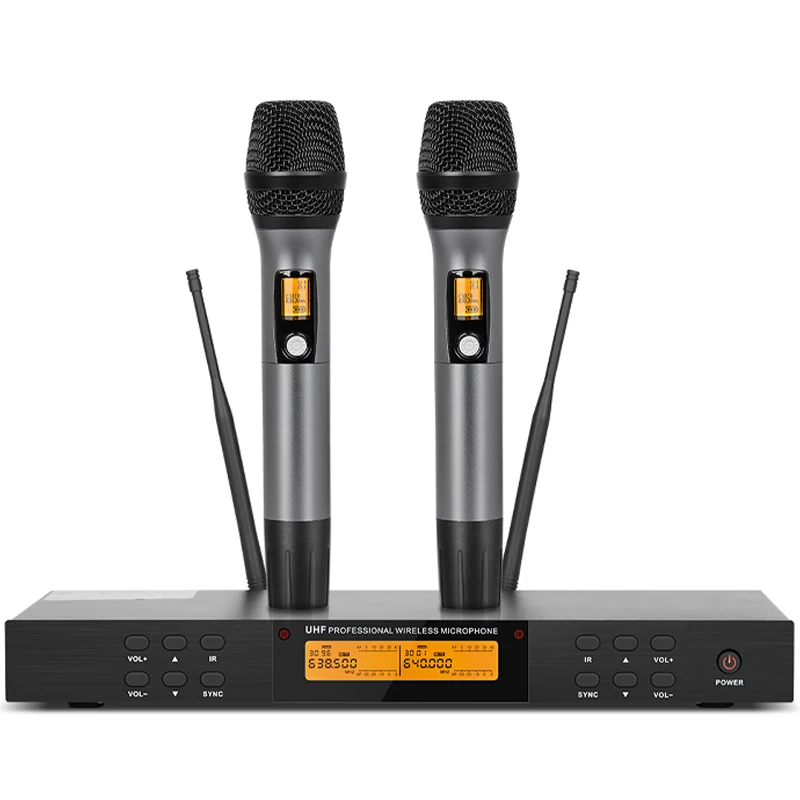 

U23 Professional UHF Wireless Microphone With Two Handhelds Dynamic Mic For KTV Karaoke