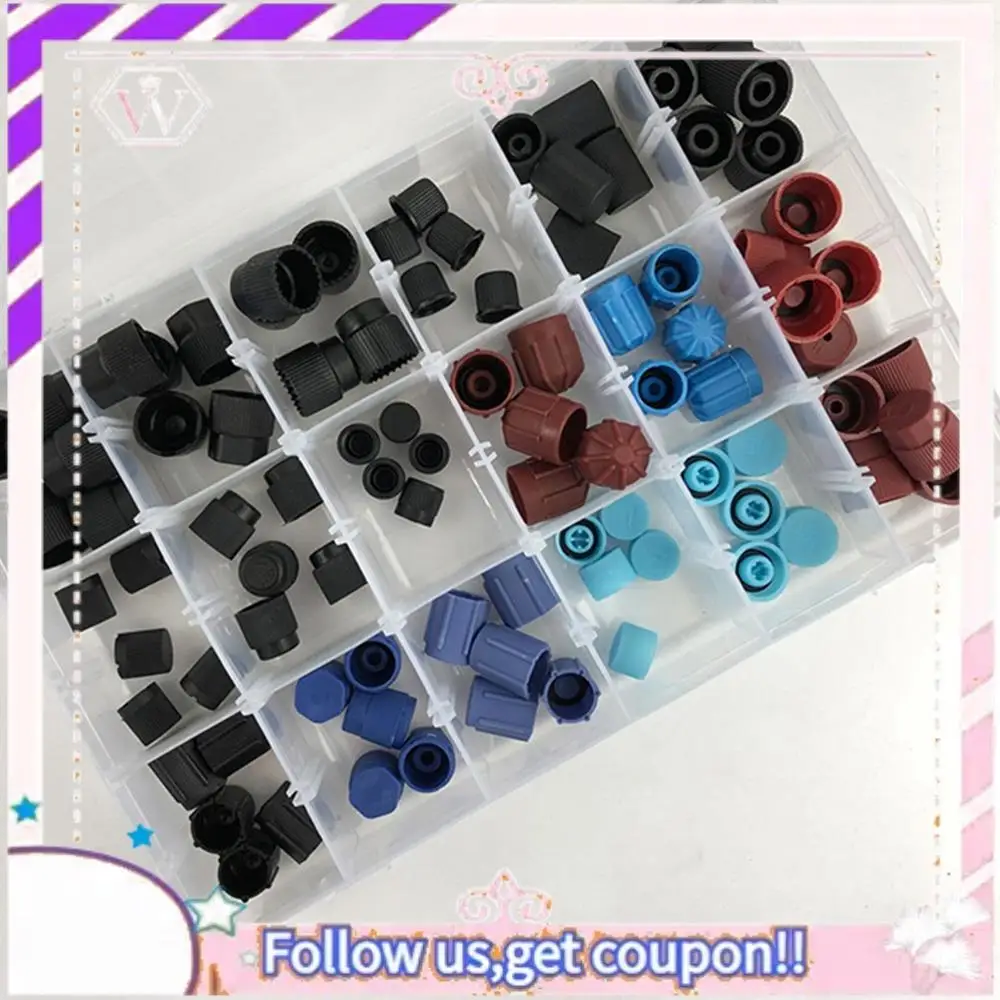 

Easy To Use 90Pcs Car Air Conditioner Repair Kit Car R134A R12 High And Low Pressure Side AC System Valve Core Dust Cap