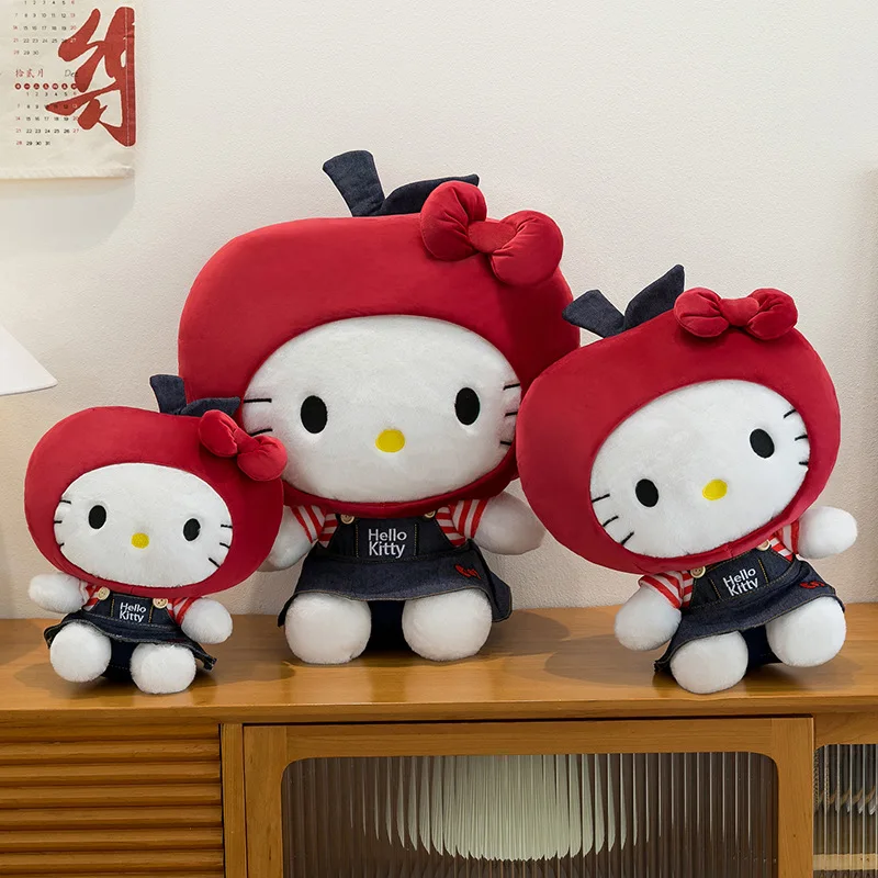 

Sanrio 30/40/55 см плюшевая мультяшная милая гарнитура с яблоком Kt плюшевая игрушка сумка кулон брелок кукла подарок на Рождество и день рождения