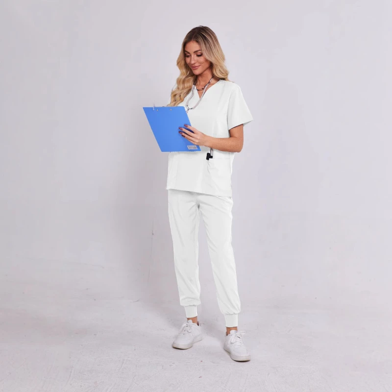 

Удобная и дышащая восьмицветная униформа врача и медсестры с короткими рукавами, униформа для мытья рук, спецодежда, разделенный костюм, топ, разноцветный