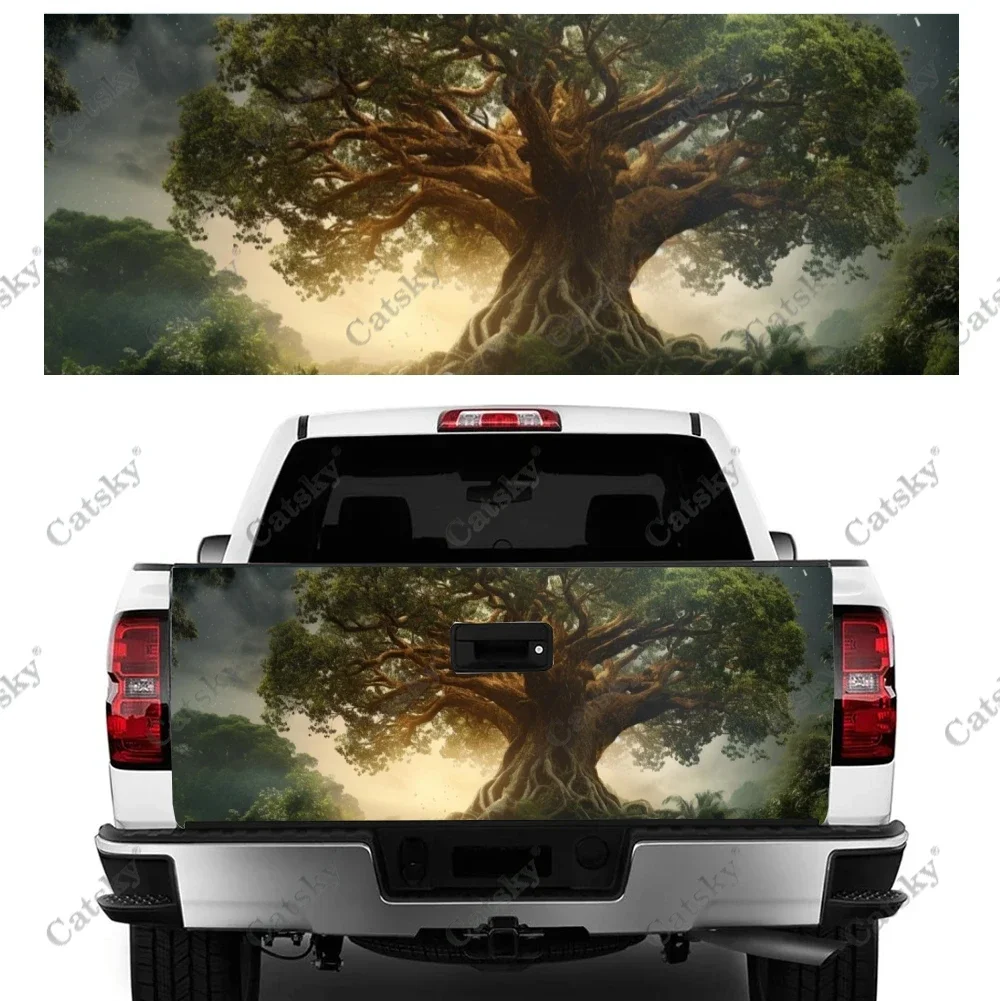 

Colourful Abstract Tree Truck Tailgate Wrap Professional Grade Material Universal Fit for Full Size Trucks Weatherproof