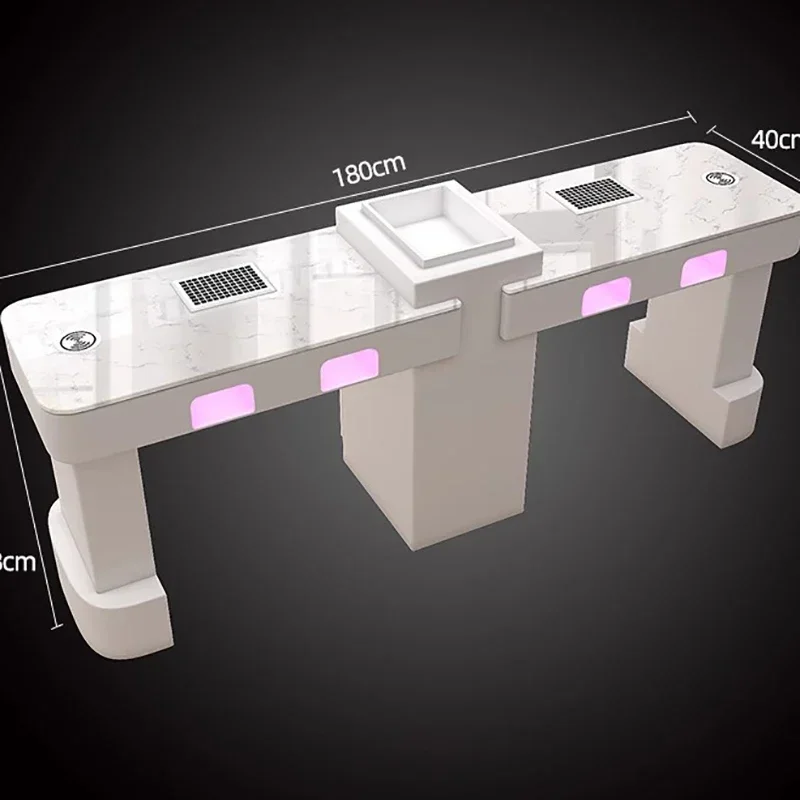 상업용 네일테크 데스크 모던 뷰티 메이크업 네일 스테이션 테이블, 전문 절묘한 매니큐어 살롱 가구