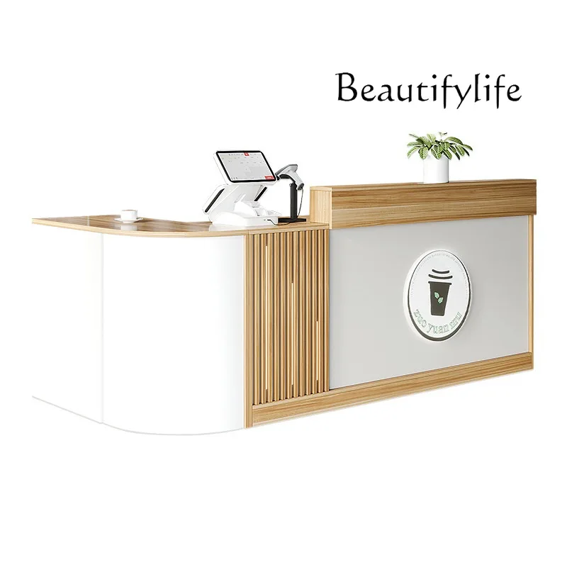 

Beauty salon bar counter cashier hairdresser paint front desk clothing store medical beauty reception desk