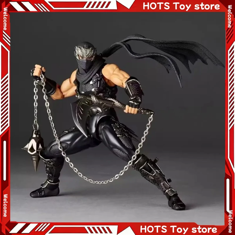 

Hots AC Factory Toys Ryu Hayabusa Black Version Action Figure Ninja Gaiden Kaiyodo Revoltech Yamaguchi Style Model Statue Gift