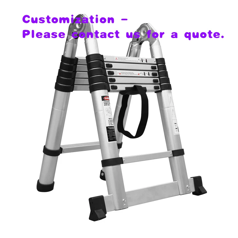 custom.Modern Telescoping Ladder Extension Hinges Double Sided CE/EN131 Certified 150kg Load Capacity Use