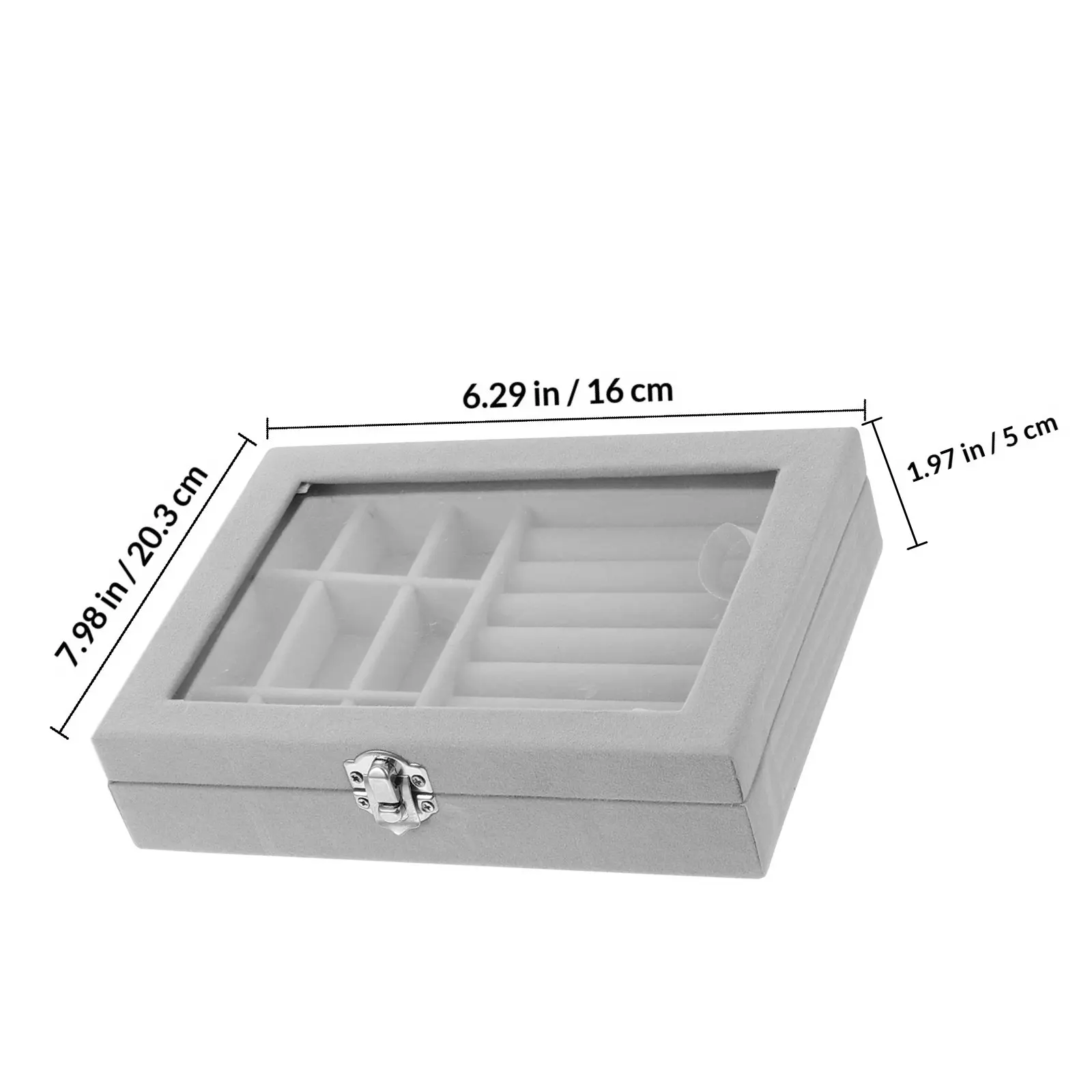 2Pcs Compact Jewelry Box Elegant Home Jewelry Holder for Women Desktop Dresser Organizer Case for Necklaces Earrings Rings