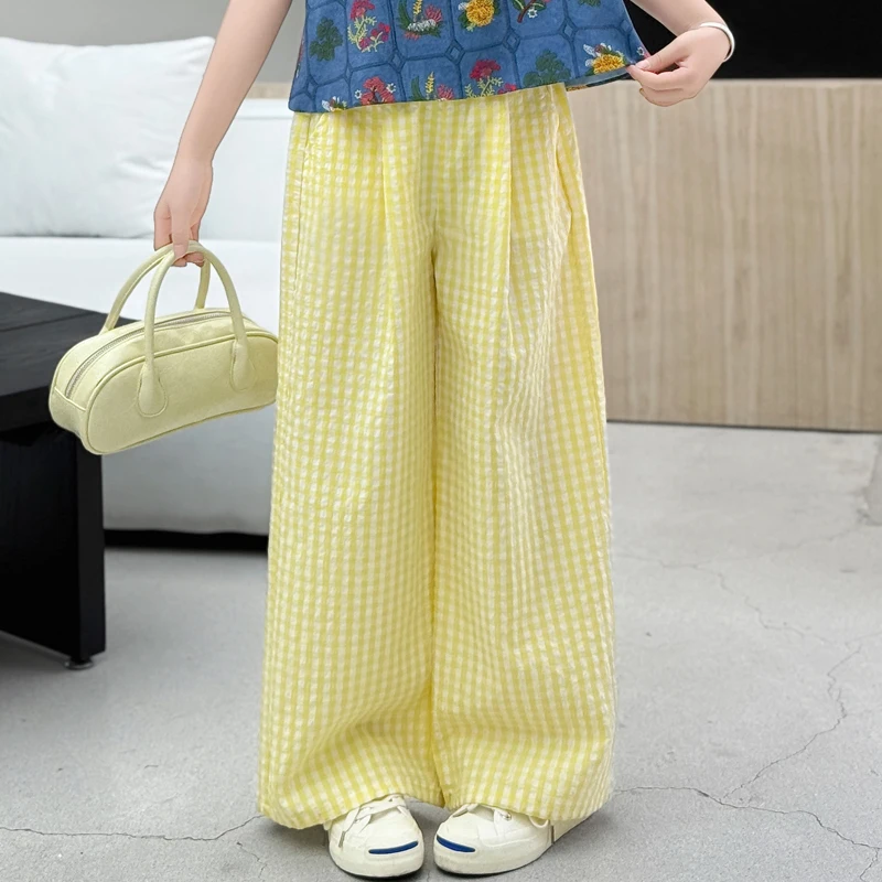 Kinder-Kleidungssets, Sommermode, Mädchen, ärmellose Weste und lässige karierte Hose, zweiteiliges Outfit, 2025, neu – Detail 11