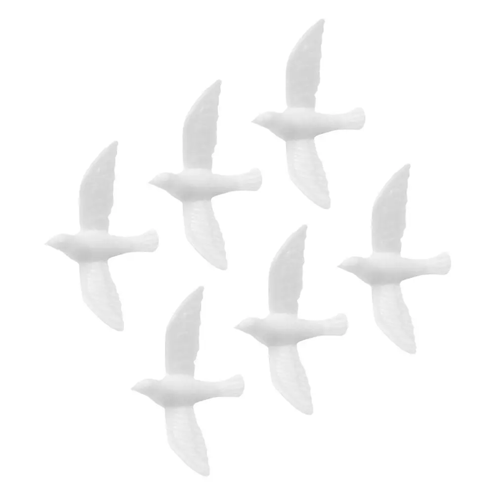 

6Pcs Tiny White Dove Resin Birds Mini Sculpture Serene Peaceful Decor for Miniature Garden Dollhouse Accessories Craft Display
