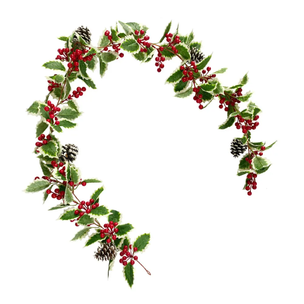 

Christmas Rattan Red Berry Red Berry Decor Silk Cloth Home Wreath Artificial Plants Door Wall nament
