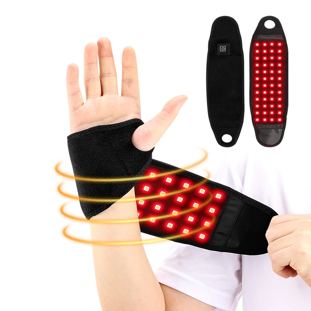 

Infrared Wrist Guard Black Protective Gear Universal Left and Right 3 Levels Red Light Adjustment USB Plug Hand Joint Protection