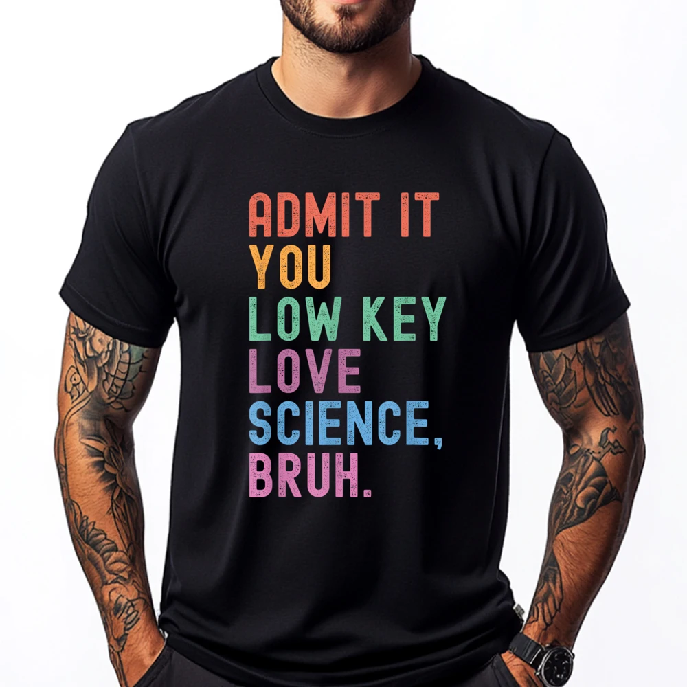 

Funny Science Teacher Graphic T Shirts Men Cotton Men's Clothing Original Tees Streetwear Short Sleeve