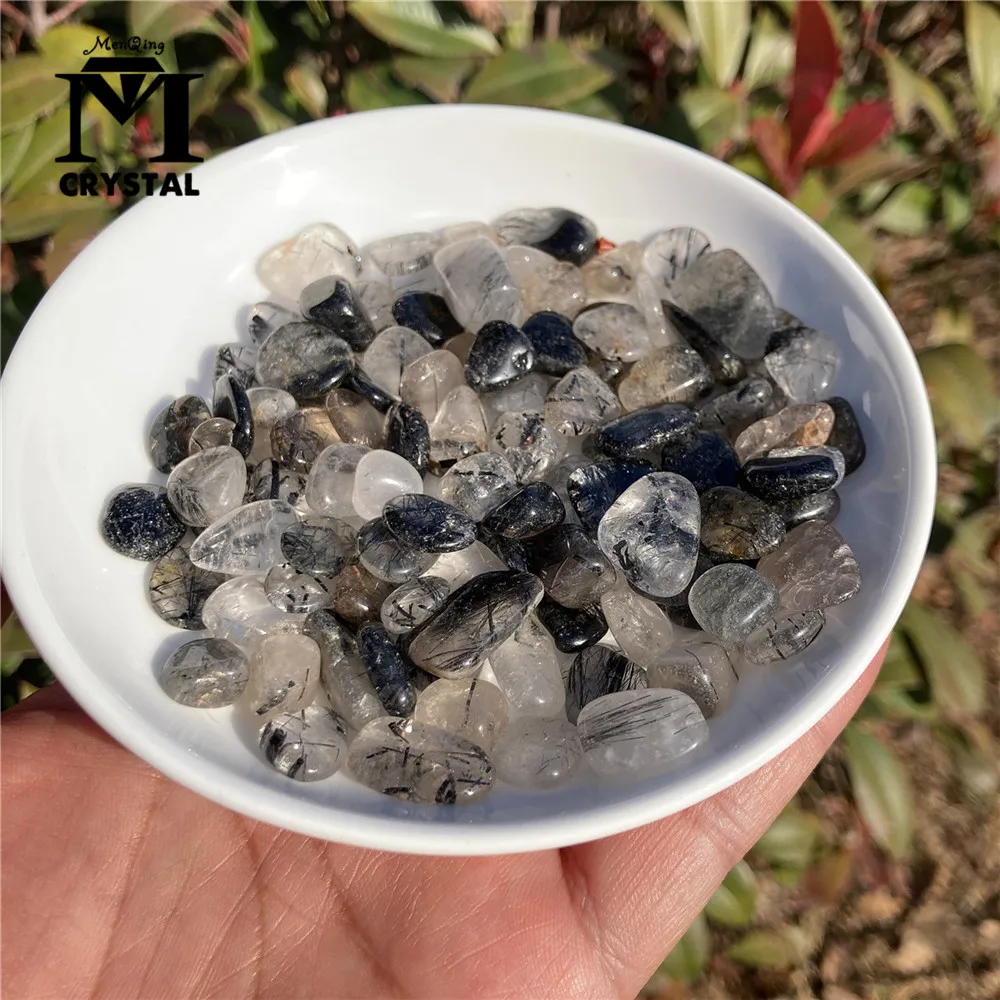 100g Natural Rough Raw Black Quartz Rutilated Bulk Tumbled Stones Specimen Healing Crystals Minerals Gemstones Home Decor