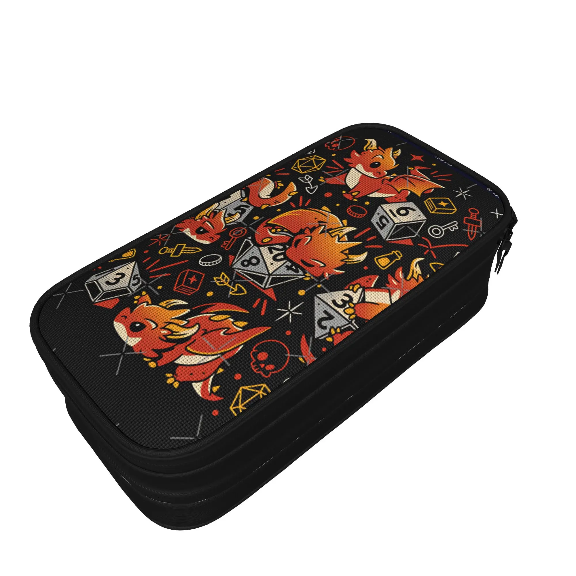 Dungeon Dragon DND Pencil Case  Large Pencil Pouch Girls Boys Double Layer Kawaii School Pencil Cases Graphic Stationery
