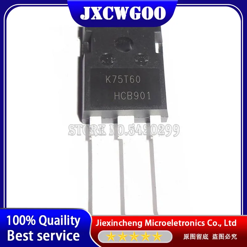 5pieces 100% New original  K75T60 IKW75N60T 75A/600V IGBT TO-247