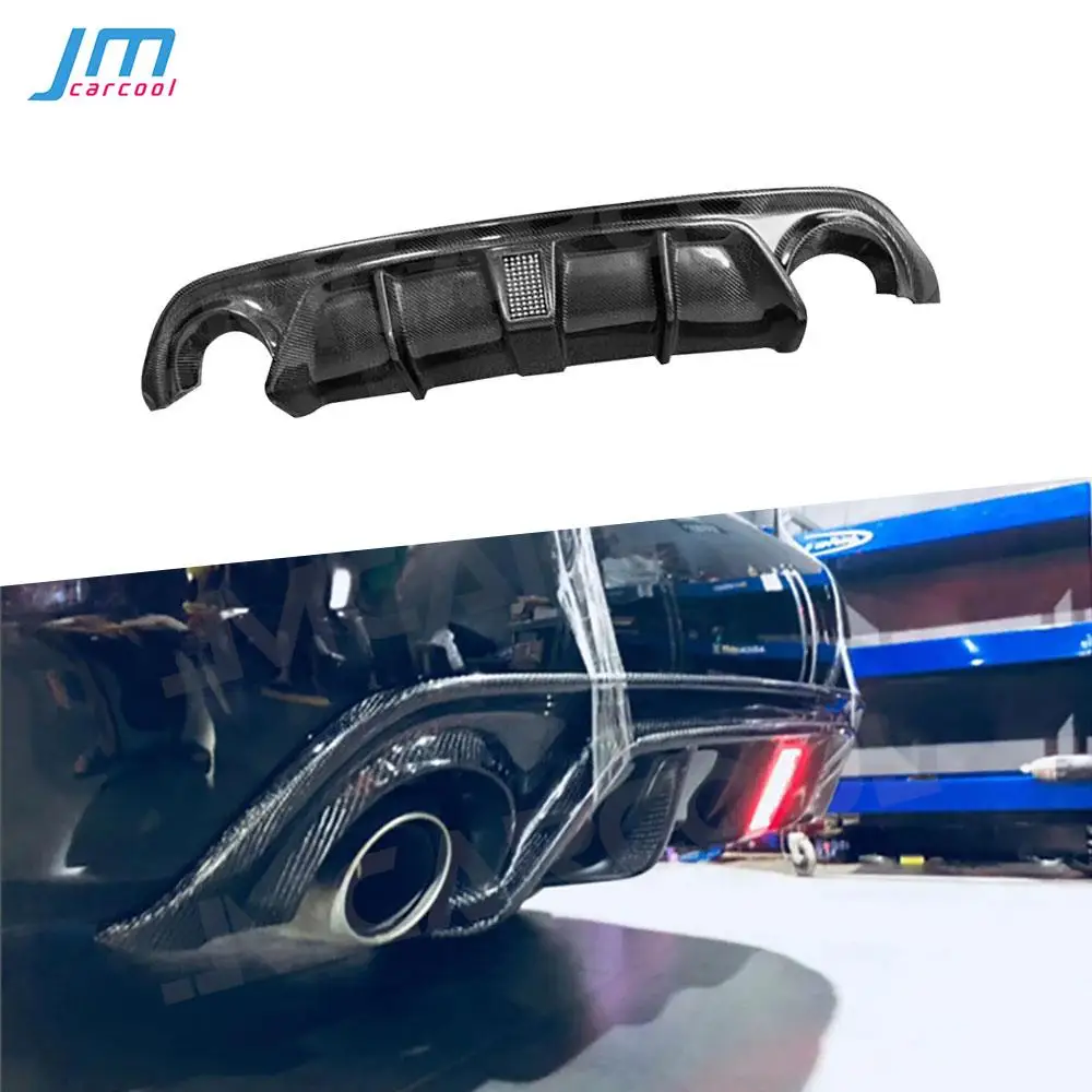 

Carbon Fiber Rear Diffuser For Infiniti Q50 Q50S 2014-2017 Back Bumper Lip Protector Cover
