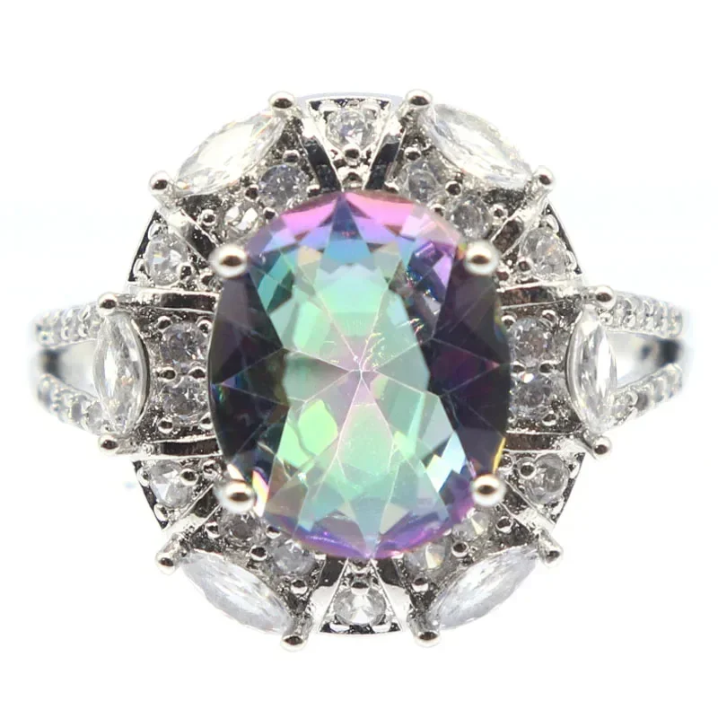 

Buy 4 Get 1 Free 3.6g Customized 925 SOLID STERLING SILVER Ring Big Gemstone Real Blue Sapphire Pink Mystic Alexandrite Topaz CZ