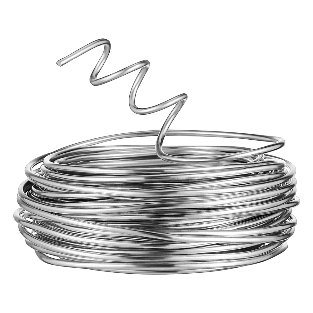 

3Mm 20M Aluminum Alloy Roll For Florists Flexible Silver Sculpting Wire Jewelry Making Bonsai Wreath Bouquet Design