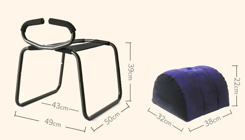 Multipurpose Postural assistance Adult Stool Good elasticity Fitness Couple Sex Chair with Soft pipes