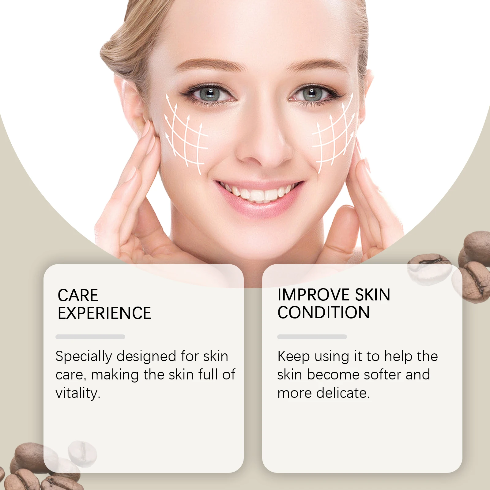 Hydrating Lifting Facial Serum for Dry Sensitive Skin Brightening Face Essence with Coffee Seed Oil Soft Smooth Non Greasy 30ml