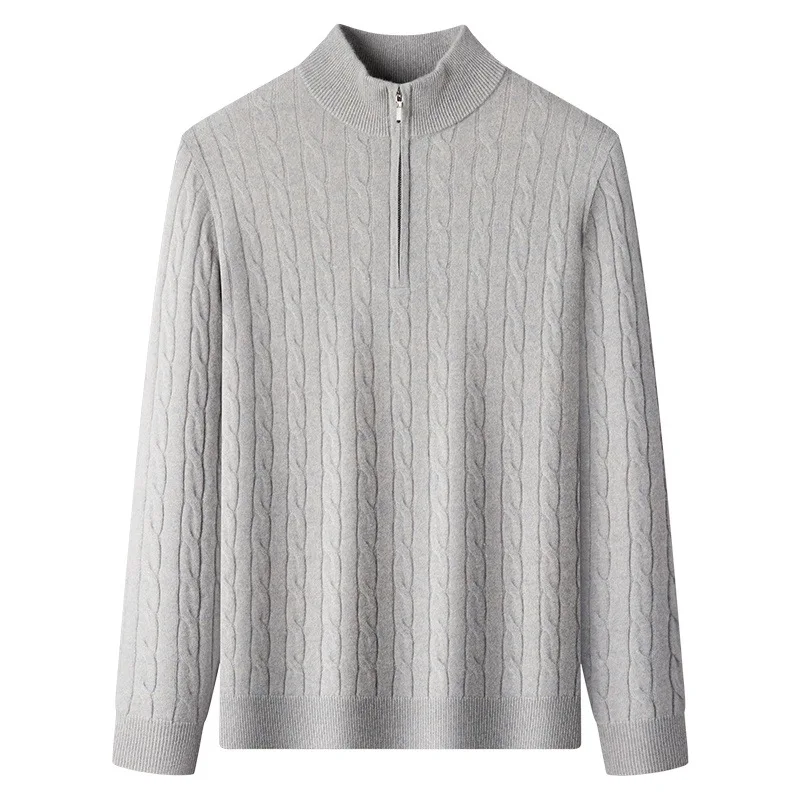 Luxury Cashmere Sweater Men's Autumn Winter Neck Sweater Men's Clothing