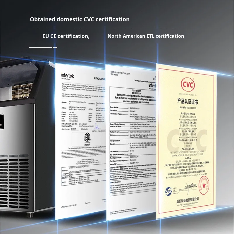 صانع الثلج 40 كجم سطح المكتب التجارية الحليب الشاي متجر شريط صغير المنزلية التلقائي بالكامل صانع مكعبات الثلج #4