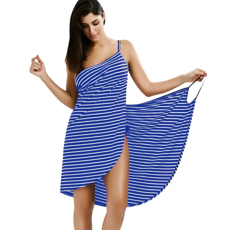 Vestido de playa con tirantes para mujer, pareo cruzado sin espalda, pareo para cubrir, traje de baño sexy para vacaciones femeninas