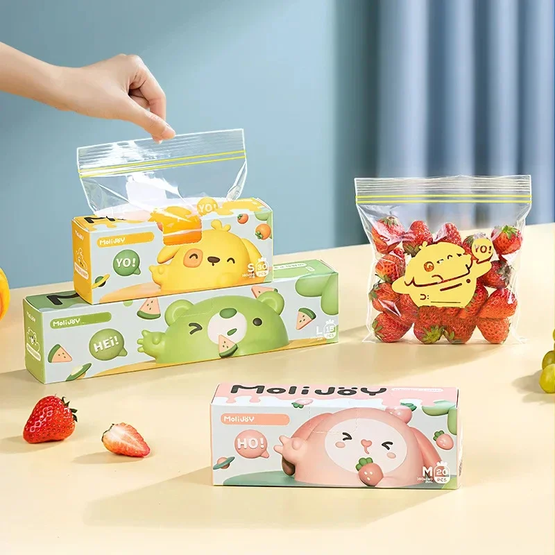 

10/20/30Pcs Fresh Keeping Bag For Vegetable Fruit Kitchen Food Freezing Preservation Zipper Sealed Bags Waxed bread bag Mylar