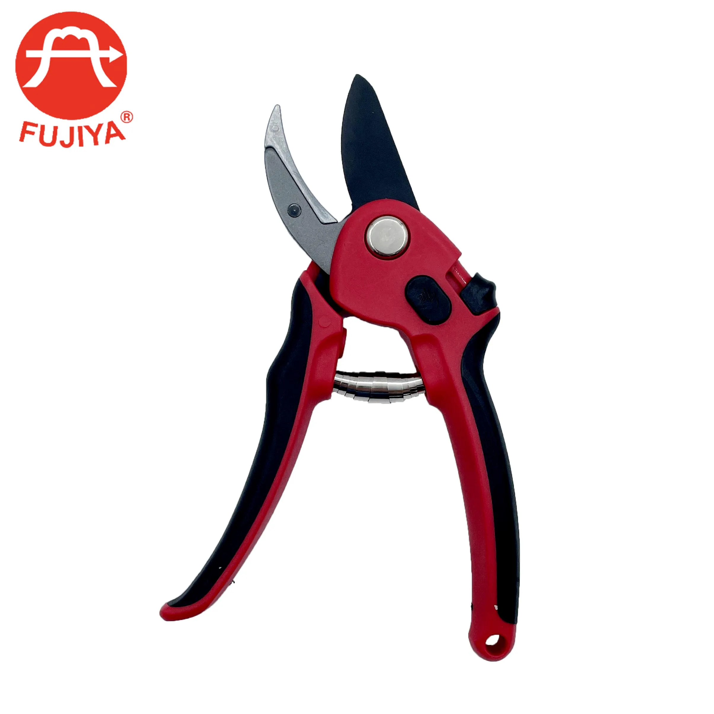 Laser Logo Industrial Grade Stainless Steel Garden Pruners with Adjustable Opening Width and Anti-Slip Grip