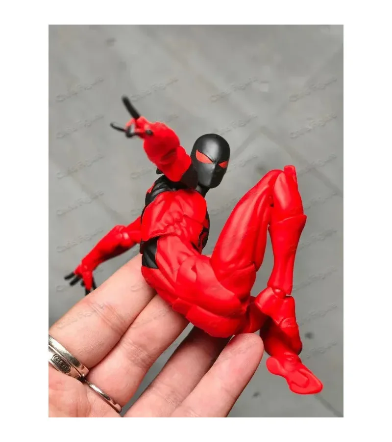 In Stock Mess Toys Spider Man Scarlet Spider Kaine Parker Messtoys Spiderman Black Suit Symbiote Anime Action Figure Gift Toys