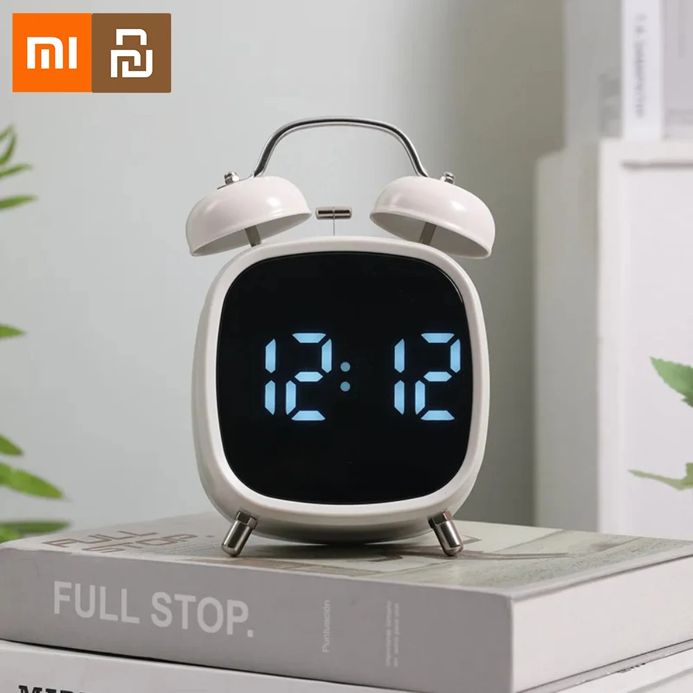 

Xiaomi цифровой металлический колокольчик громкий будильник креативный настольный будильник высокой громкости для тяжелого сна спальня прикроватная тумбочка дома