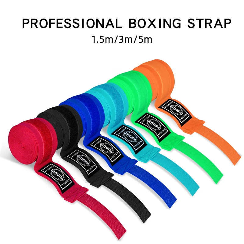 Colorful 1.5/3/5M 2PCS Boxing Handwraps Bandage Punching Hand Wraps MuayThai MMA Boxing Training Gloves Wrist Protect Fist Punch