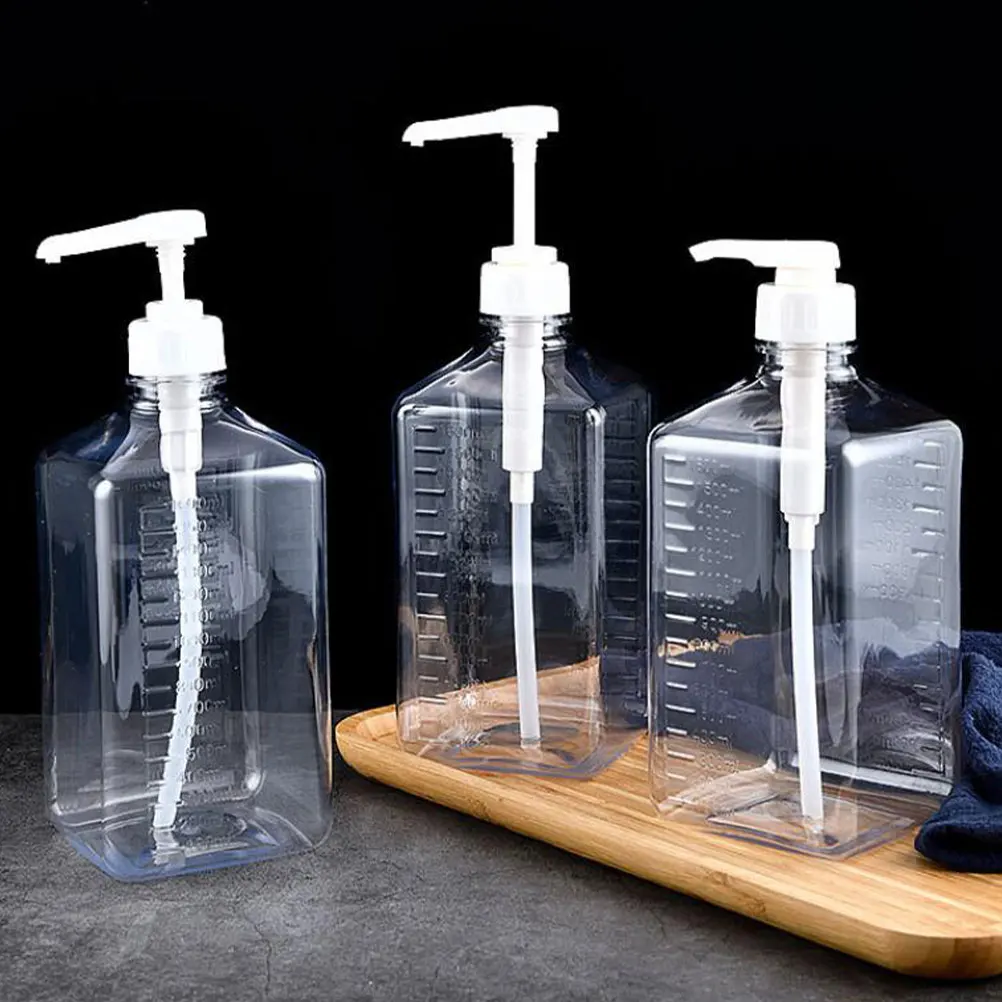

Squeeze Syrup Transparent Plastic Mustard Ketchup Sauce Storage Container Kitchen Bar Squeeze Bottle Use PP Material