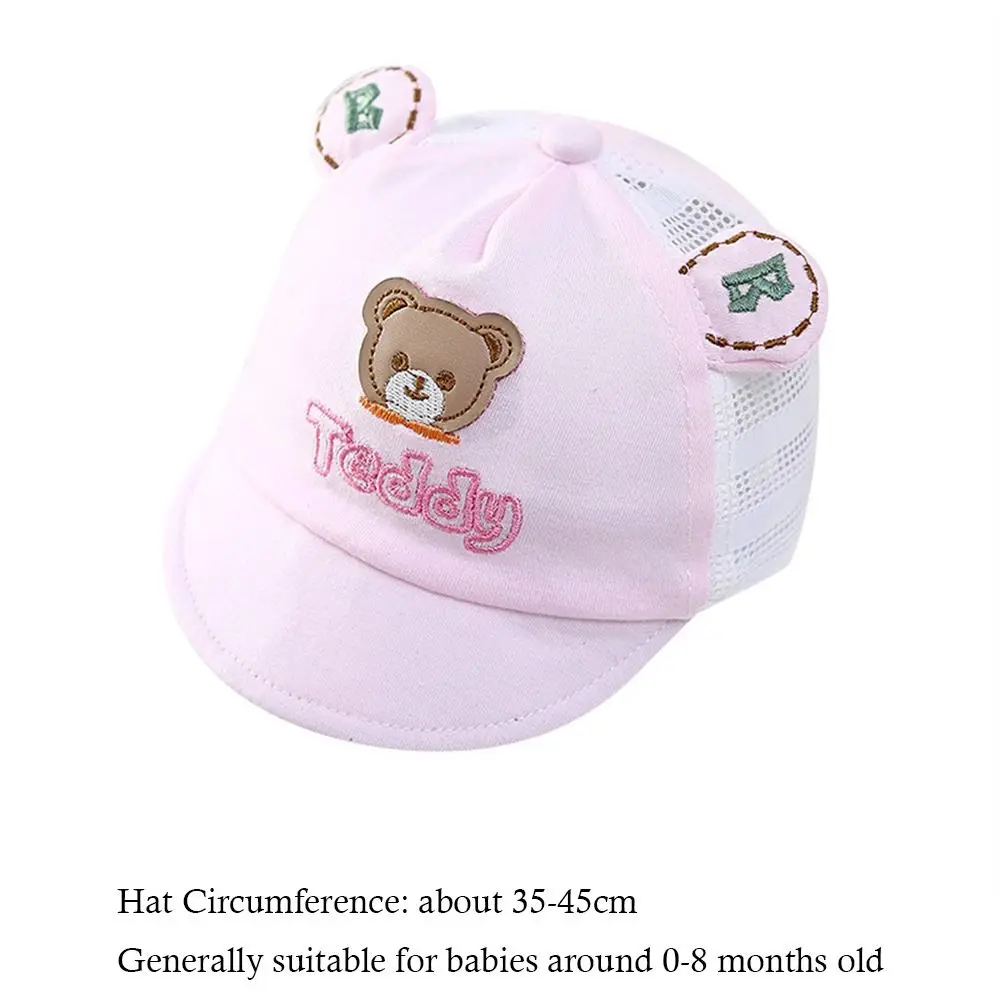 Soft Cotton Baby Baseball Cap Fashion UV Protection Thin Breathable Baby Sun Cap Cute Cartoon Sunshade Baby Hat Infant