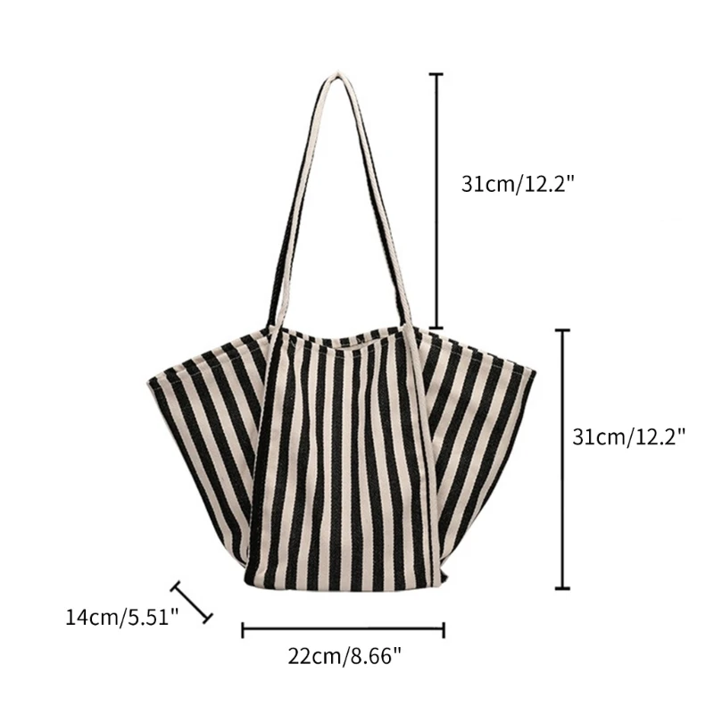 Canvas Tote Bag Practical & Stylish Canvas Bag Shoulder Bag for Work or Study E74B