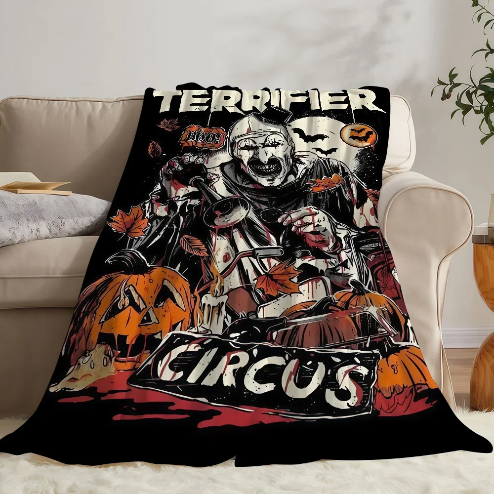 Film Funny T-Terrifier Horror 2 3Blanket Soft Warm And Thick Perfect For Bedroom Living Room Bed Sofa Camping Picnic Office Gift