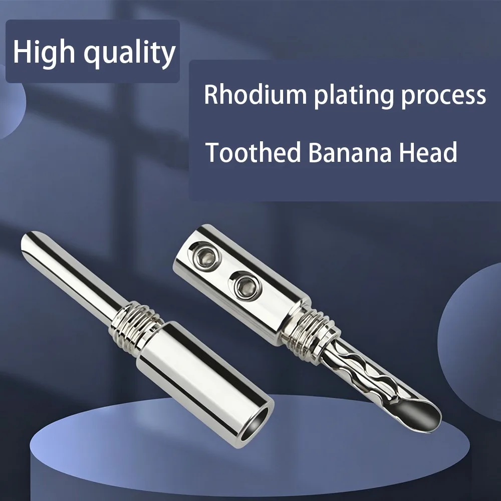 

4PCS Rhodium Plated Banana Plug High Quality Audio Adapter Speaker Cable Connector for Amplifier AMP CD Player Audio Speaker