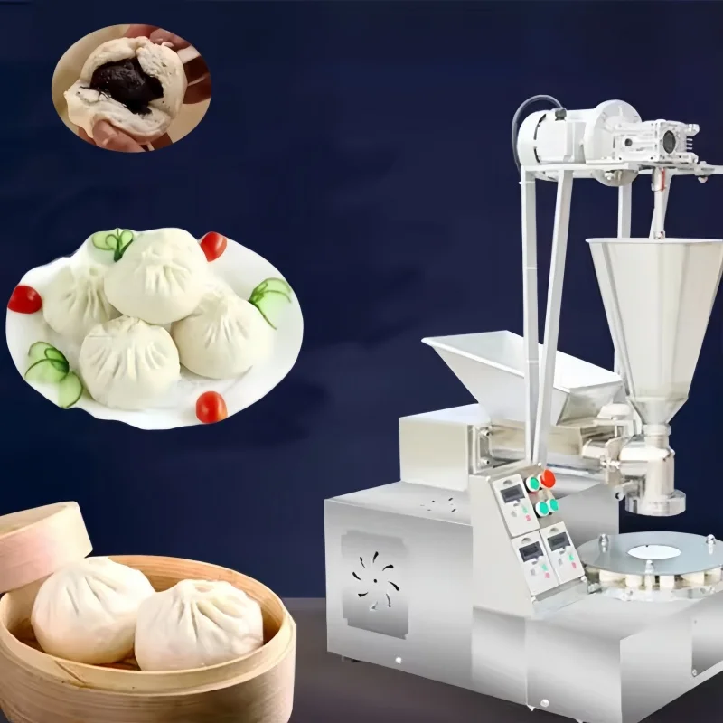 ماكينة صنع كعكة محشوة أوتوماتيكية على البخار لسطح المكتب ماكينة صنع مومو نيبال أوتوماتيكية ماكينة باوزي ماكينة صنع شياولونغباو